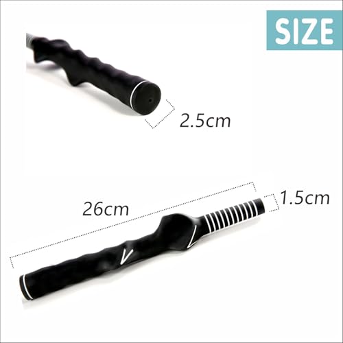 Golf Grip Trainer Right Hand, 2 Pack Golf Training Grip | 10.2in Rubber Grip Trainer for Beginners, Kids Women to Practice Proper Hand Position at Home or Golf Range