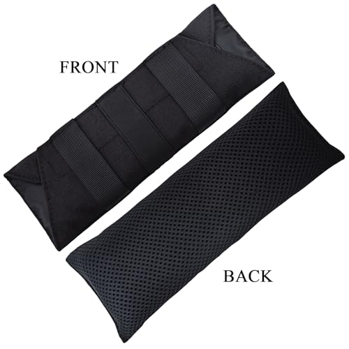 Ultra Thick Shoulder Strap Pad 2 Pack, Heavy Load Backpack Strap Pads, High Elasticity Tactical Bag Shoulder Pads - color: 2PCS-Black