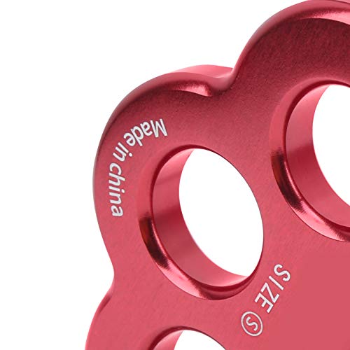 aqxreight Rope 3 Holes Force Rigging Plate Divider Finger Force Clim EquipmentBlack Each and of The Rigging Plate Minimize Wear and 3 Holes Rigging PlateRigging Plate Divider Plate3 - color: Wine Red
