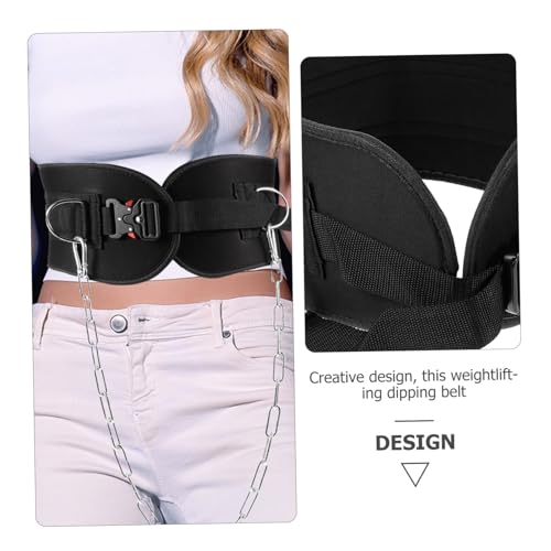 SUPVOX Weightlifting Waist Belt Thickened Chain Resistance Equipment for Men for Dips Chin-ups and Squats Supports Shoulder Chest and Back Strength