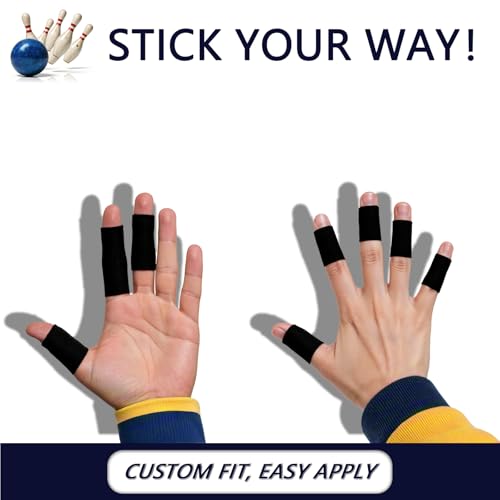Thumb Tape – 3inch x1inch Finger Tape for Bowlers,Bowling Thumb Tape, Breathable Protective Thumb Tape,Bowling Accessories for Men & Women - color: Black