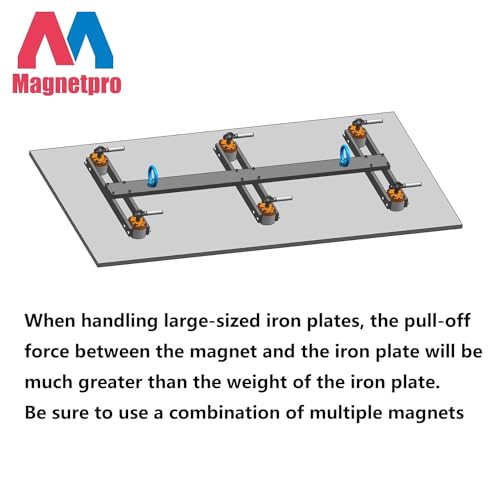 Magnetpro Multipurpose Switch Magnet 660 LB Pull-Off Force | On/Off Magnet Switchable for Lifting, Welding Positioning, Automation, Metal Separation, Liquid Filtration