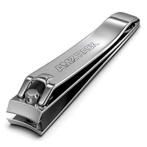 1 Pc Large Nail Clippers - 82mm, Built in Nail Files - Heavy Duty Stainless Steel Sharpest Thick Toenail, Fingernail Cutter for Men and Women