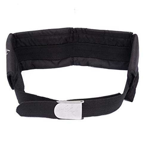 4 Neoprene Pocket Scuba Weight Belt,Spear Fishing Nylon-fit for Waist 32" to 52" - Quick-Release Buckle - color: Black