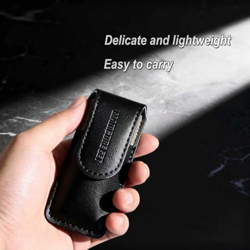 2PCS Durable Nail Clippers, Finger and Toe Nail Clipper Gifts with Leather Bag (White)