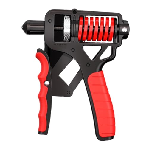 Hand Grip Strengthener Adjustable 5-165kg Grip Strength Trainer with Steel Spring Finger Exerciser for Men and Women - color: Red