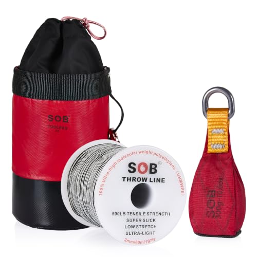 Throwing Bag with Throwing Line, Throwing Bag + 60m/197FT Throwing Line Set for Tree Climbing Tree Work Mountaineering - size: 300G