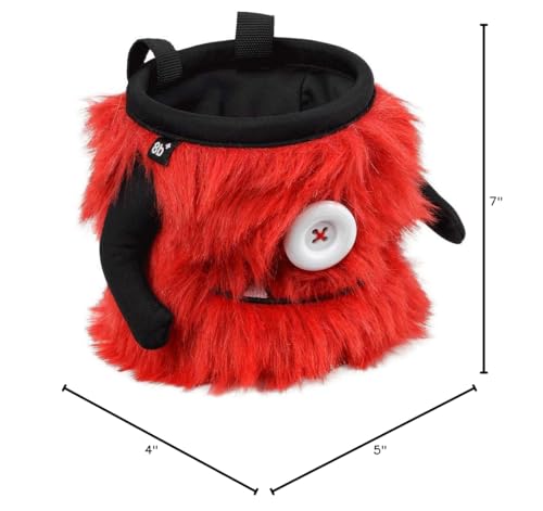 8BPLUS Chalk Bag for Climbing, Bouldering, Belt and Giftbox Included - Wide Opening - Brush Holders, for Left & Right Handers (Bruno)