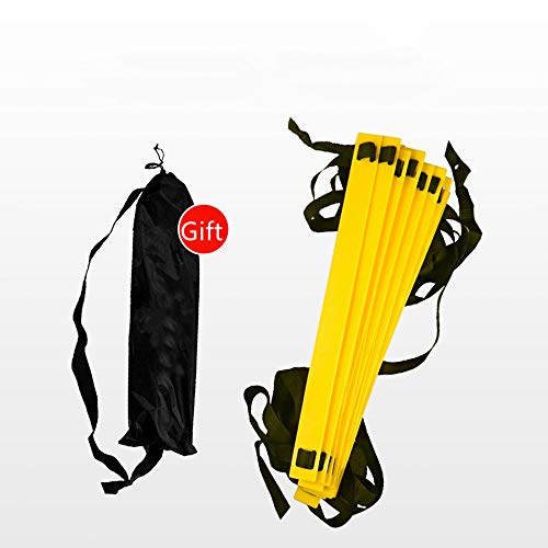 Fitness Agility Ladder Training Equipment, Improve Coordination, Speed, Develop Explosive Power, Strength and Better Footwork,6/8/10/12/14 Rung Agility Ladder + Carry Bag - size: 7 M / 14 Rung