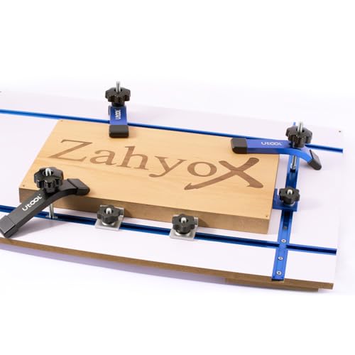 2 Pack T-Track Hold Down Clamps Kit, 6-1/3" L x 1-1/5" Width, Starlight Blue - size: 2 PCS Clamps
