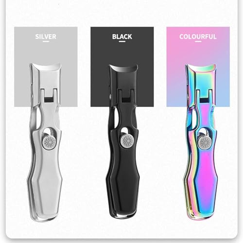 Nail Clippers, Stainless Steel Nail Clippers, Portable for Thick Nails - color: 2pcs-c