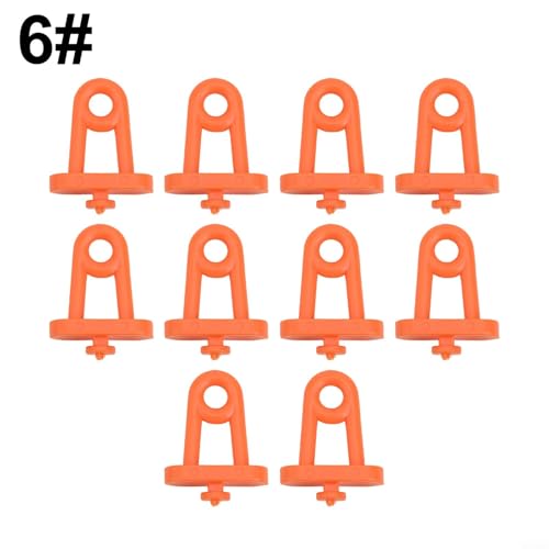 Hanging Board Hole Hooks for Tool Storage, 10pcs Wall-Mounted Garage Organizer Rack, Orange ABS Material(F) - size: F