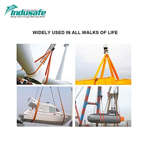 4 Pack 1" x 3' Rigging Straps Machinery Moving Slings Rock Lifting Straps Straight Vertical 1600lbs 5:1