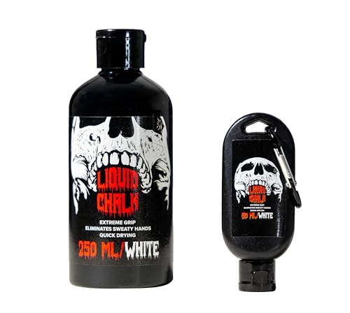 Zone Athletics Premium Liquid Chalk for Powerlifting, Climbing, Weightlifting - color: White (8 oz & 1.5 Combo)