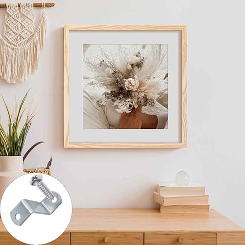15PCS 1" Canvas Clips for Picture Framing, Offset Mounting Hardware with Screws for Art and Mirror Installation - size: 1 Inch