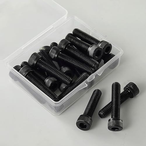 M8-1.25 x 35mm Socket Head Cap Screws, M8 Bolts, 12.9 Grade Alloy Steel, Allen Socket Drive, Black Oxide Finish, Full Thread, Quantity 20 - size: M8 x 35mm(20PCS)