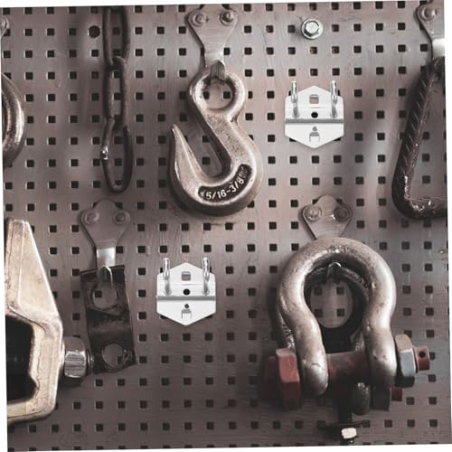 WOONEKY 5pcs Heavy Duty Metal Pegboard Hooks Tool Hanging Board Storage Rack Pegboard Organizer Accessories