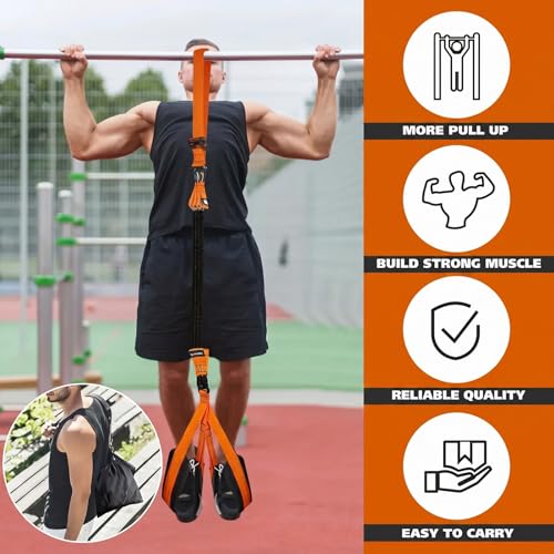 Pull Up Assistance Bands, 6 Resistance Bands Up to 450 lbs | 6 Resistance Bands Up to 450 lbs, Dual Foot Support, Handles, Strap and Storage Bag, Home Gym Strength Training