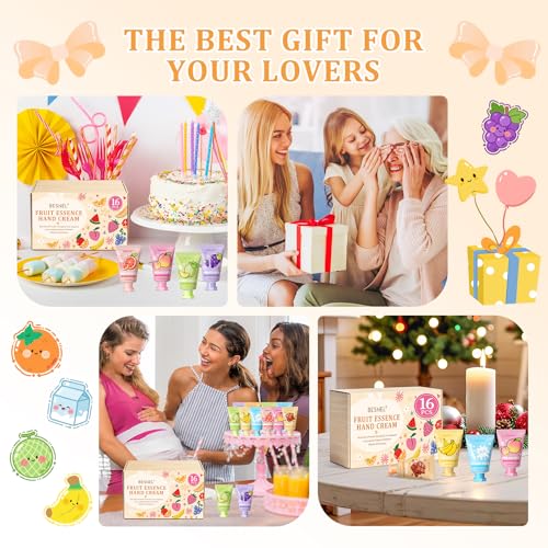 BESNEL 16Pack Hand Cream Gift Set For Women, Teacher Appreciation Gifts, Mini Hand Lotion Travel Size in Bulk for Dry Cracked Hands, Graduation Gift, Birthday Gift, Bridesmaid Gift,Party Favors - size: 0.7 Fl Oz (Pack of 16)