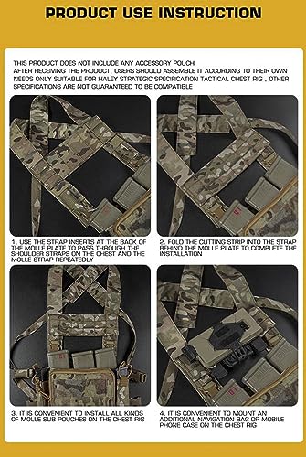 Tactical Micro Front Panel for D3CRM MK4 Vest,Tactical MOLLE Panel Phone EUD Bridge Gear Expansion Accessory