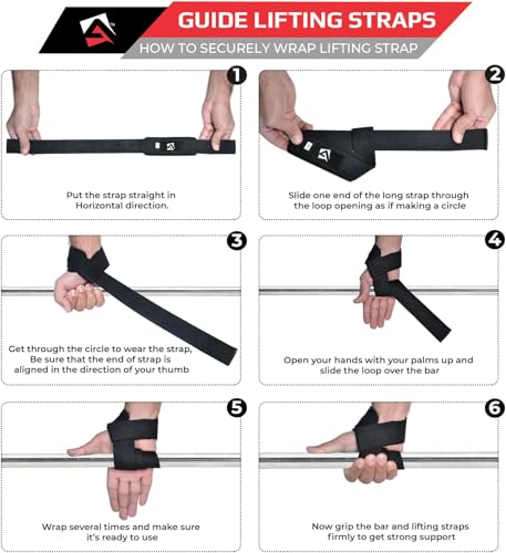 AQF Weight Lifting Straps, Padded Cotton Gym Wrist Straps for Deadlifts | 23" Extra-Long, Heavy-Duty Webbing, 5mm Neoprene Cushioning, Open-Loop Design, Sold as Pair, Ideal for Rows & Pull Workout - color: Black & Pink