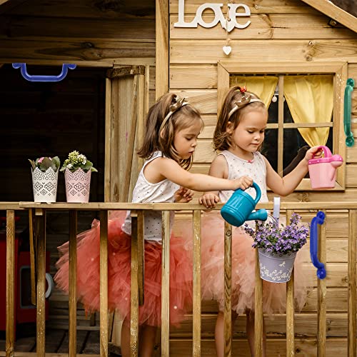 12 Pcs Playground Safety Handles Plastic Grab Handle Playhouse Safety Hand Grips Playset Equipment for Kids Treehouse Playground, 2 Colors