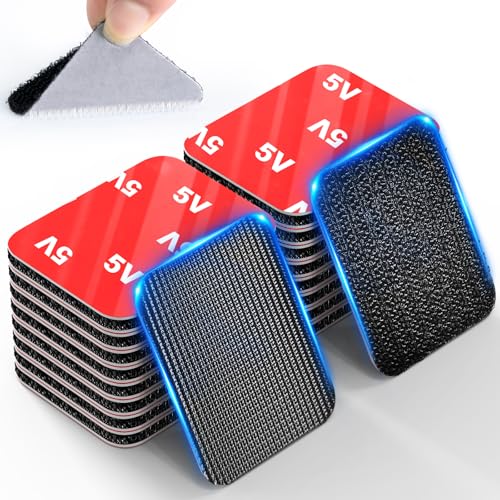 PHIXBEAR Hook and Loop Strips with Super Adhesive Heavy Duty, Heat Resistant Waterproof, Outdoor or Indoor Use, 16 Sets Black 1.57x1.97 Inch - size: 1.57x1.97 Inch(16 Sets)