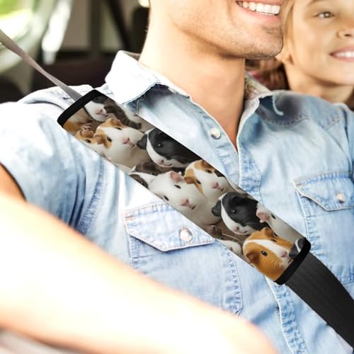 2 Pack Cute Animal Guinea Pig Car Seat Straps Shoulder Pads Breathable Shoulder Protector for Elderly Support, Most Cars, Pressure Relief - color: Pattern 820