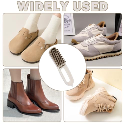 2-in-1 Household Suede Rubber Shoe Brush, Rubber Shoe Cleaning Tools Supplies Easy to Hang, All-Round Cleaning Soft Shoe Brush for Suede Cleaner & Nubuck