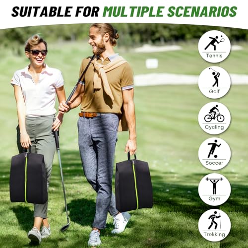 Roliwils Smell Proof Shoe Cleat Bag with Reinforced Handle | Odor-resistant Cleat Bag with Carabiner | Travel Shoe Organizer for Men | Baseball Soccer Footwear Storage - size: 1P