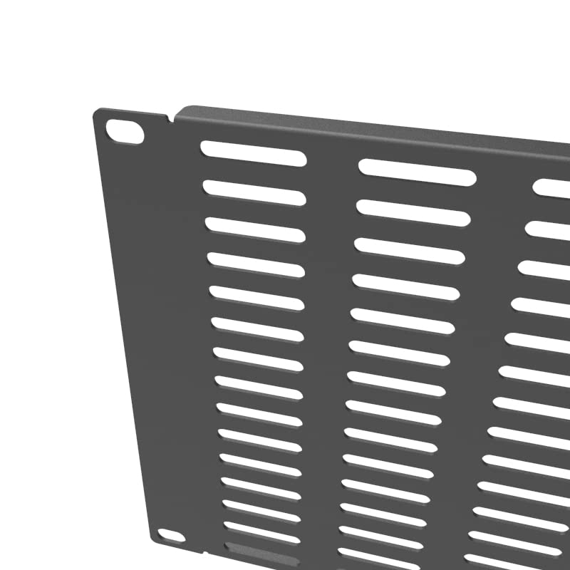 2 Pack of 4U Vented Blank Panel - Metal Rack Mount Filler Panel | for 19in Server Rack Cabinet or Enclosure, Black (4U) - size: 4U