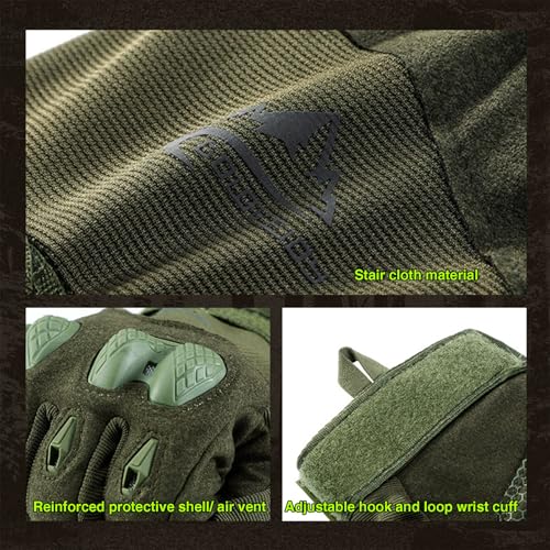 Karlak Touch Screen Full Finger Gs Wrist Adjustable Sports Cycling Climbing Gs - color: Green, size: Large