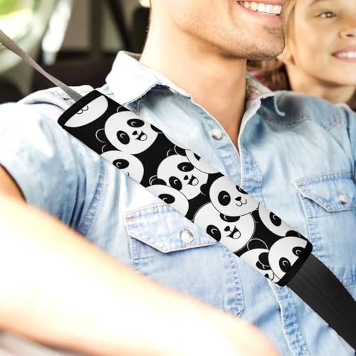 2PCS Universal Fit Car Seat Belt Pad for Kids, Most Cars, Funny Panda Animal Seat Belt Cushion, Shock Absorption - color: Pattern 229