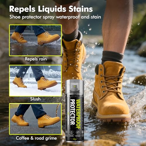 Shoe Protector Spray: Rain Stain Dirt Waterproof Shoe Spray, Nano Protection for Sneaker Suede Leather Boot Hat