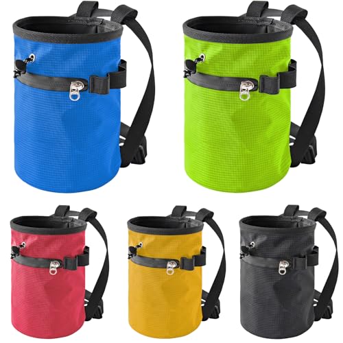 Rock Climbing Chalk Bag Magnesia Pouches Bouldering Chalk Bucket Storage Bag for Weight Liftings, Climbing - color: Painted Black