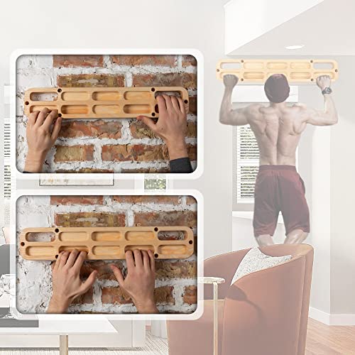 Wooden Portable Hangboard - Hangboard Rock Climbing - Hangboard Doorway Mount - Hand Strengthener Equipment for Training Finger - Hang Board for Climbing