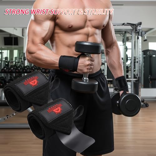 Non-Slip Lifting Straps Wrist cuffs with bag for Weightlifting, Double D-Ring for Deadlifts, Pull-Ups, Cable Machine Training