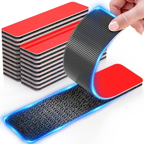 PHIXBEAR Hook and Loop Strips with Super Adhesive Heavy Duty, Heat Resistant Waterproof, Outdoor or Indoor Use, 16 Sets Black 0.98x3.94 Inch - size: 0.98x3.94 Inch(16 Sets)