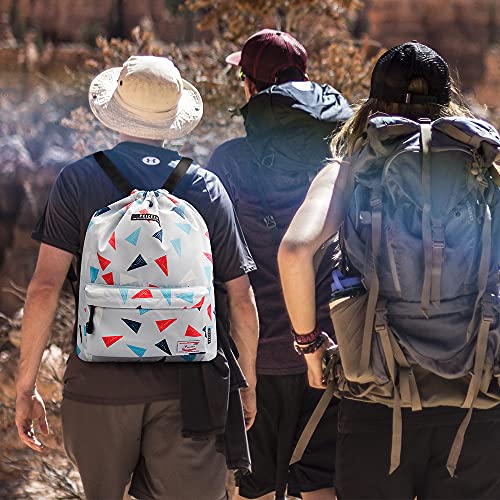 Peicees Waterproof Drawstring Sport Bag Lightweight Sackpack Backpack for Men and Women | Waterproof - color: X_diamond