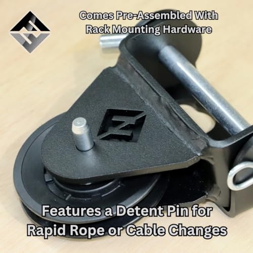 F&F STEEL Rack Mounted Swivel Pulley - 180 Degree Smooth-Glide Pulley for Full-Body Workouts, Home Gym Compatible - style: RMSP - Silver Aluminum Wheel