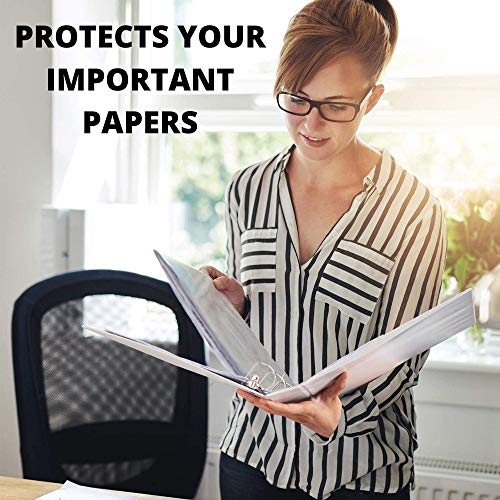 3 Ring Binder, Professional Angle D Ring Binder 5 Inch, Presentation Folder for Standard Pages 8.5 x 11 with Pockets, Crystal Clear View White - color: White, size: 5 Inch