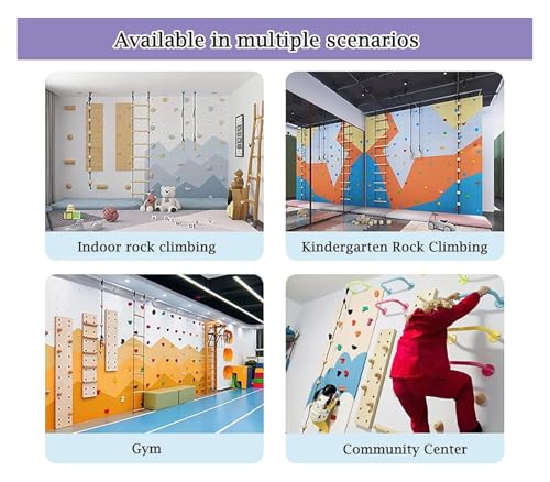 Climbing Kit,Climbing Holds, Rock Wall Climbing Holds,Resin Climbing Hold,Outdoor Playground Pastel Climbing Set,Rock Climbing Wall(Plank Installation) - size: Plank installation