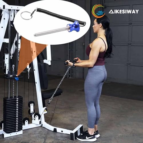 Universal Magnetic Weight Stack Pin with Pull Rope - Heavy Duty Gym Pin for Weight Stack Machines | Commercial & Home Gym Accessories | Replacement Weight Pins for Strength Training Equipment - color: Blue