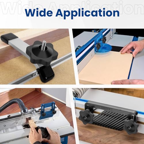 10 Sets of 1/4"-20 T Track Knob Kit, Star Knobs Kit Include 1/4-20 Threaded Bolt 1-3/4" Length with Washers, T Track Accessories for Woodworking Jigs and Fixtures - size: 1/4"-20 inch 10 Sets, 1-3/4" Length