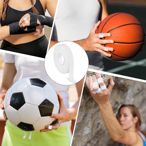 2 Rolls Sport Finger Tape, White Tape for Toes Extra Strong Tapes | 0.5-Inch X 32.8 Feet for Climbing Fingers Hands Toes Rock Climbing Volleyball Football