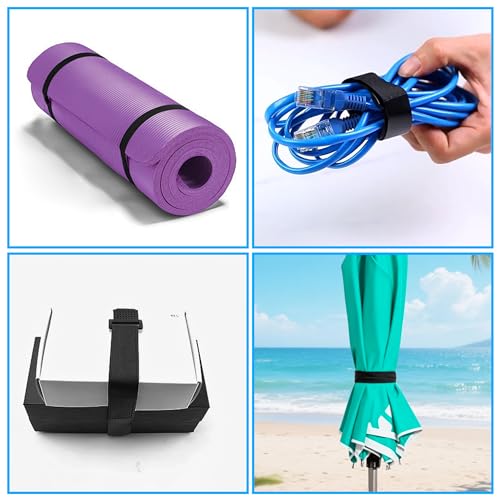 Reusable Patio Umbrella Tie Strap,Self Adhesive Adjustable Securing Straps for Parasol Multipurpose Patio Umbrella Accessories (8)