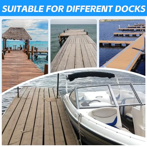 10 Pack Dock Edging Side Gard, 20 Feet Dock Guard with Heavy Wall Sections for Greater Protection – Commercial Grade Double Molded Material (White) - color: 20 Feet White, style: Straight angle 10pack