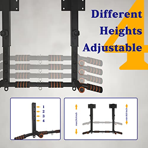 Wall Mounted Pull Up Bar Multifunctional Chin Up bar for Home Gym | Heavy Duty Multifunctional,Power Tower Set,Training Equipment Fitness Dip Stand,Supports to 440 Lbs - color: Joist Mount Pull Up Bar