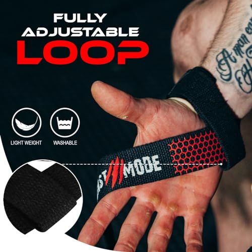 BEAST RAGE Lifting Wrist Straps for Weightlifting, Straps Gym Grip Power Workouts Lifting Straps Padded Neoprene & Premium Cotton Men Women, Deadlift Bodybuilding Exercise Lifting Straps - color: Gel