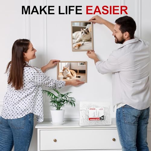 Wall Hanging kit, Suitable for Wall Art Decor Frame Curtain Rods, 120 Pieces #8 Gypsum Board Anchor Replacement Picture Hangers, 60 Drywall Anchors and 60 8 x 1-1/4'' Screws,